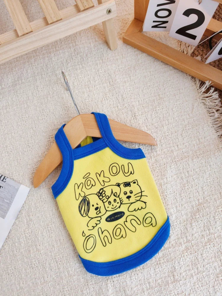 Cartoon Print Slip Dress for Small Dogs & Cats