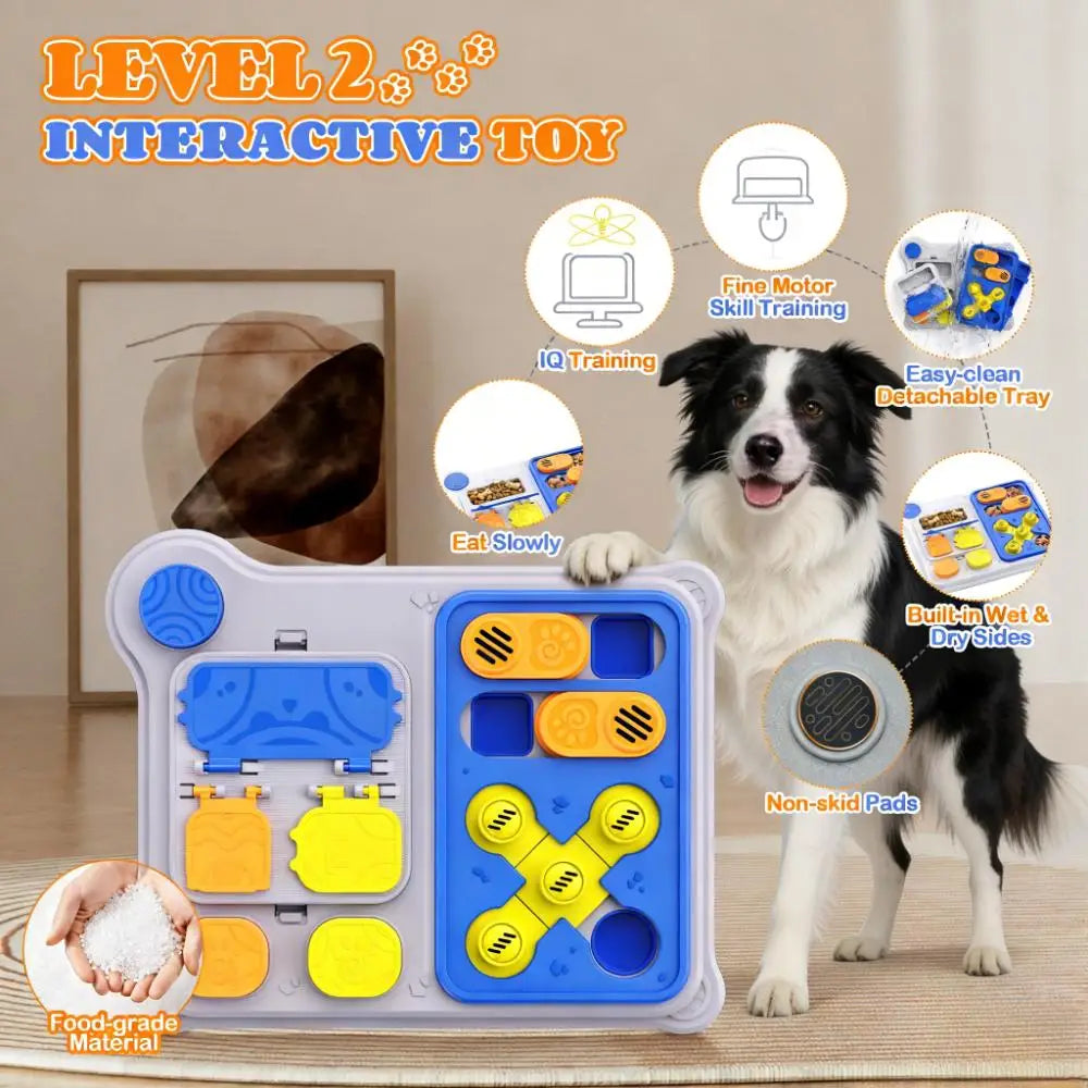 Dog Puzzle Feeder – Rectangular Treat Dispensing Toy for Small & Medium Dogs
