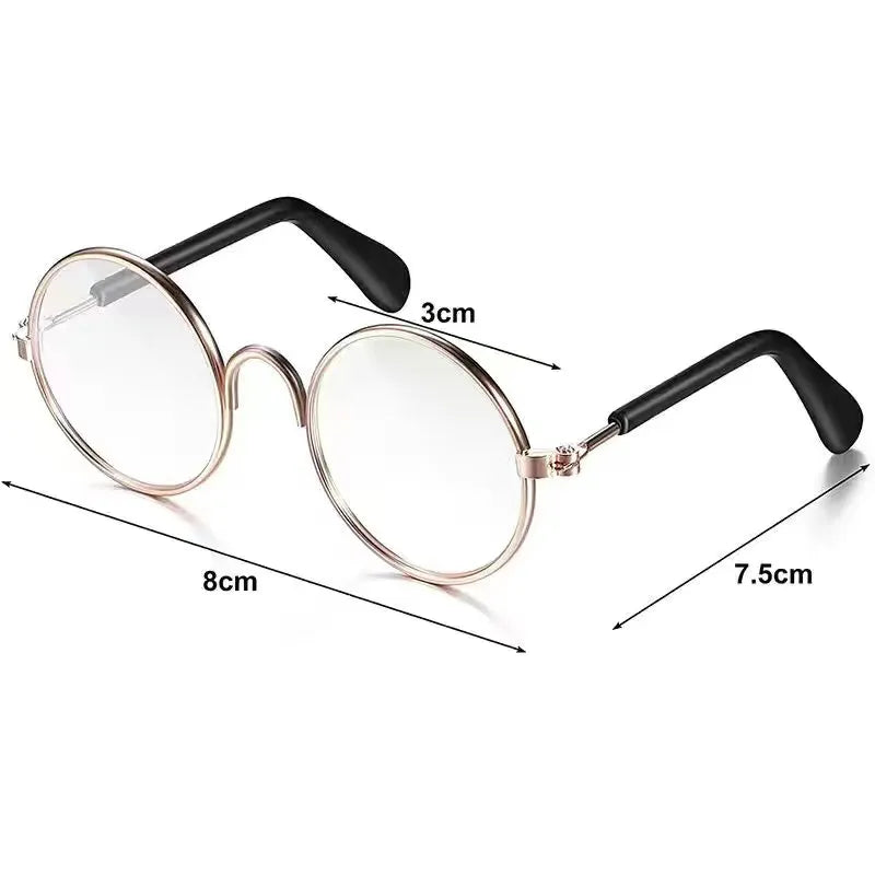 Vintage Round Pet Sunglasses for Cats & Small Dogs