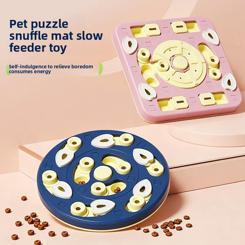 Pet Puzzle Feeder – Sliding Lid Slow Feeder Treat Toy for Cats & Dogs