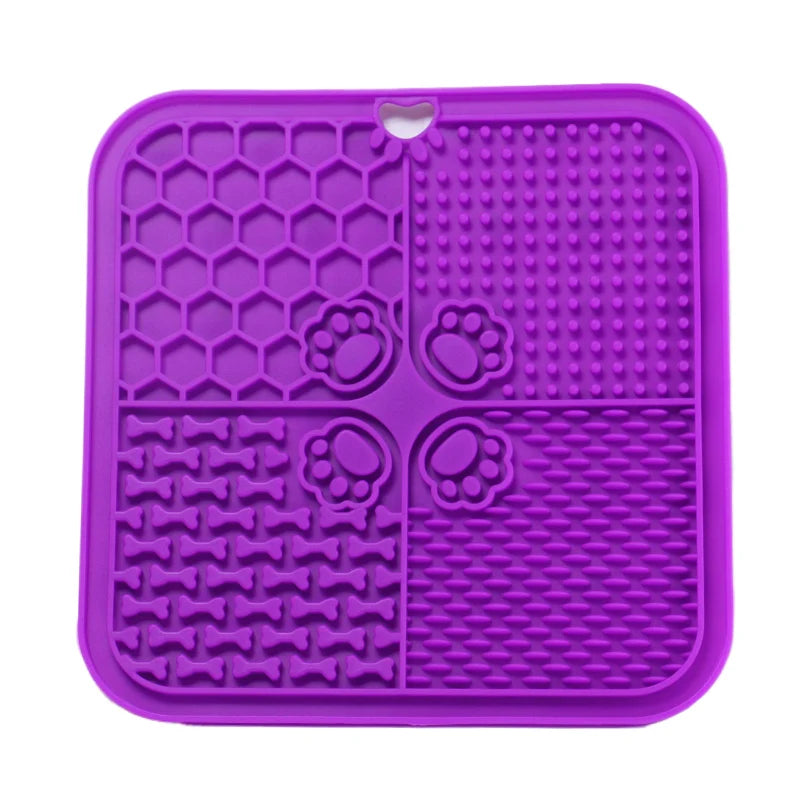 Silicone Slow Feeding Lick Mat with Spatula