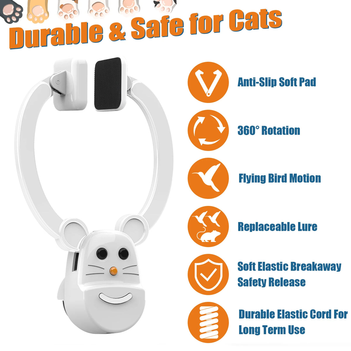 Automatic Door-Mounted Feather Cat Toy