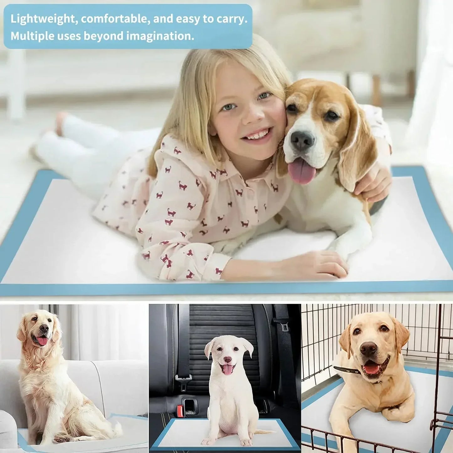 Super Absorbent Disposable Puppy Training Pads — Quick-Dry Surface for Fast, Clean Results