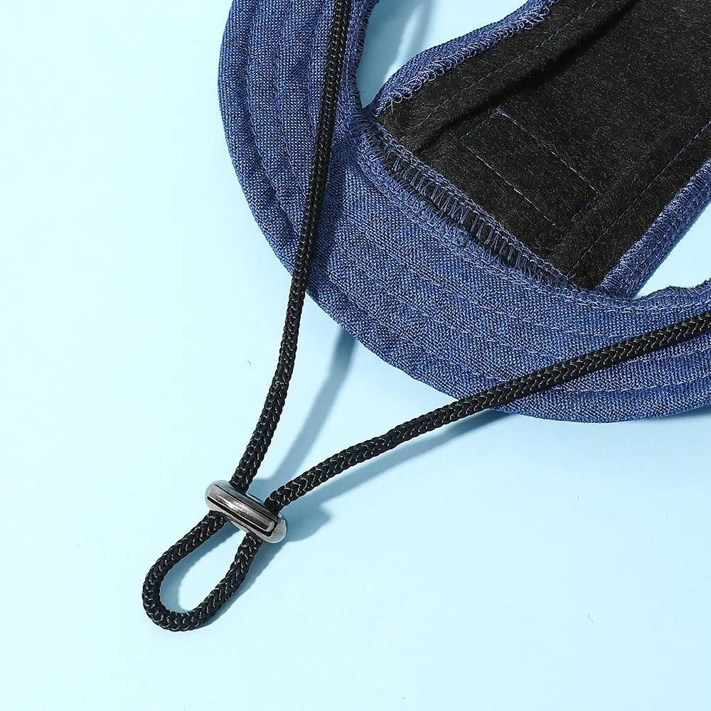 Washed Denim Dog Sun Hat