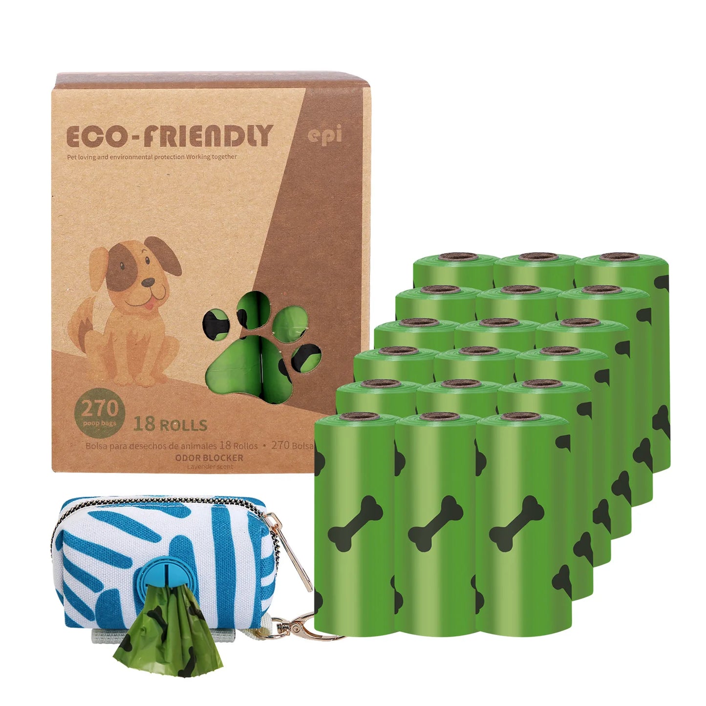 Biodegradable Dog Poop Bags with Dispenser