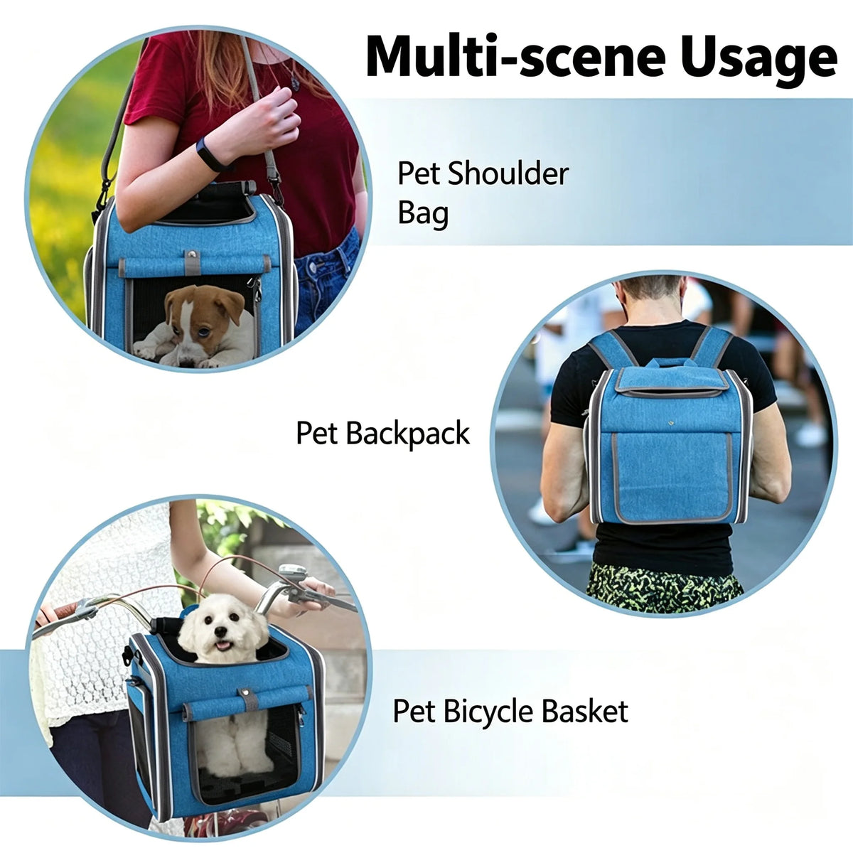 Foldable Mesh Pet Carrier for Cats & Small Dogs