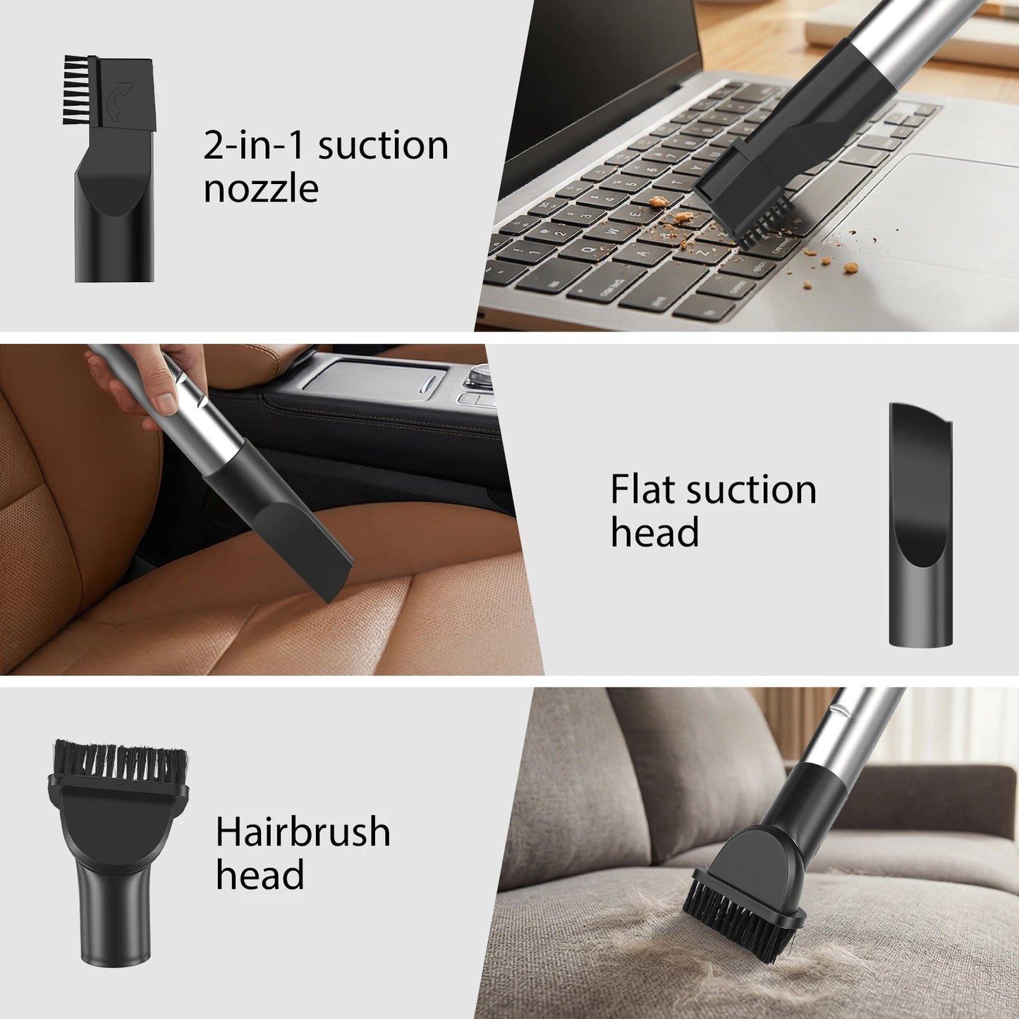 Pet Hair Bagless Vacuum Cleaner with HEPA Filter & 3-in-1 Brush