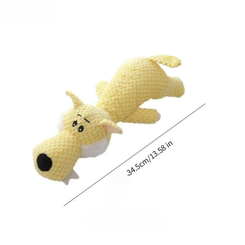 Plush Squeaky Dog Toy - Durable Animal Chew Toy for Small & Large Dogs