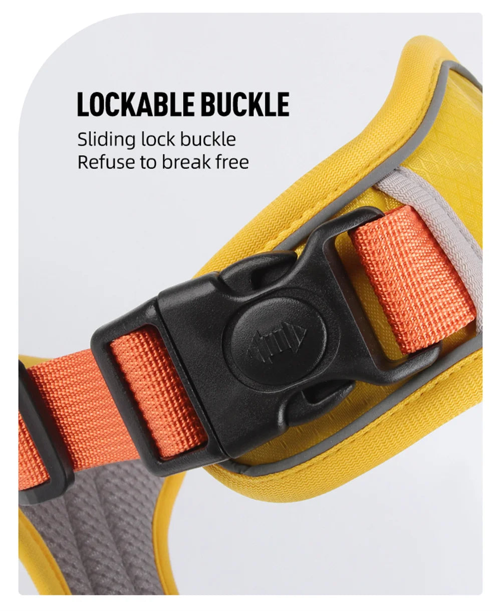 Reflective No-Pull Dog Harness Vest with AirTag Holder
