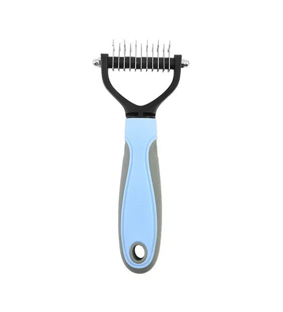 Double-Sided Stainless Steel Pet Grooming Comb – Detangling & Dematting Brush for Dogs & Cats
