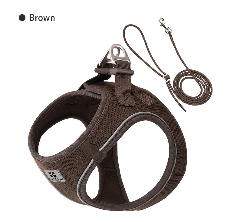 Reflective Dog & Cat Harness with Leash Set