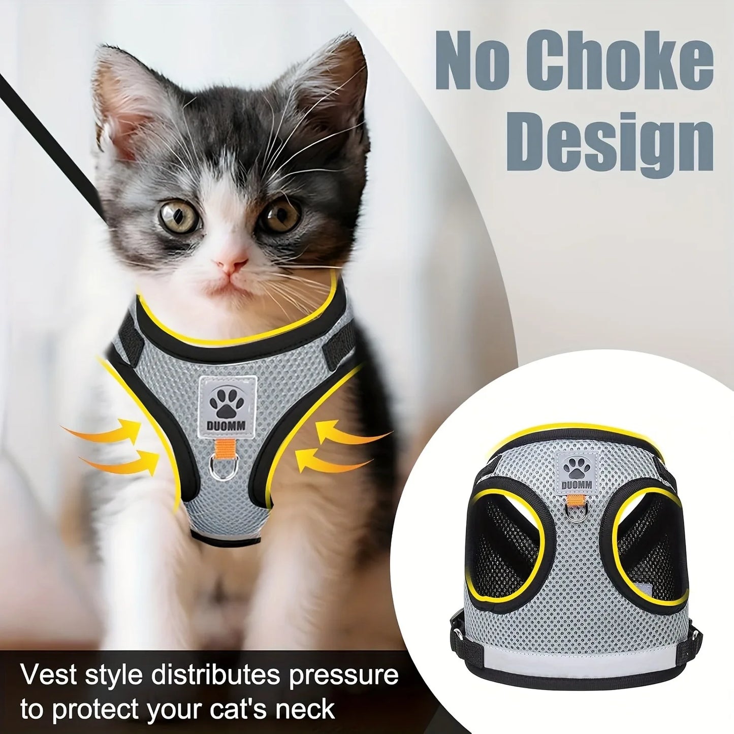 Cat Collar, Harness & Leash Set for Kittens