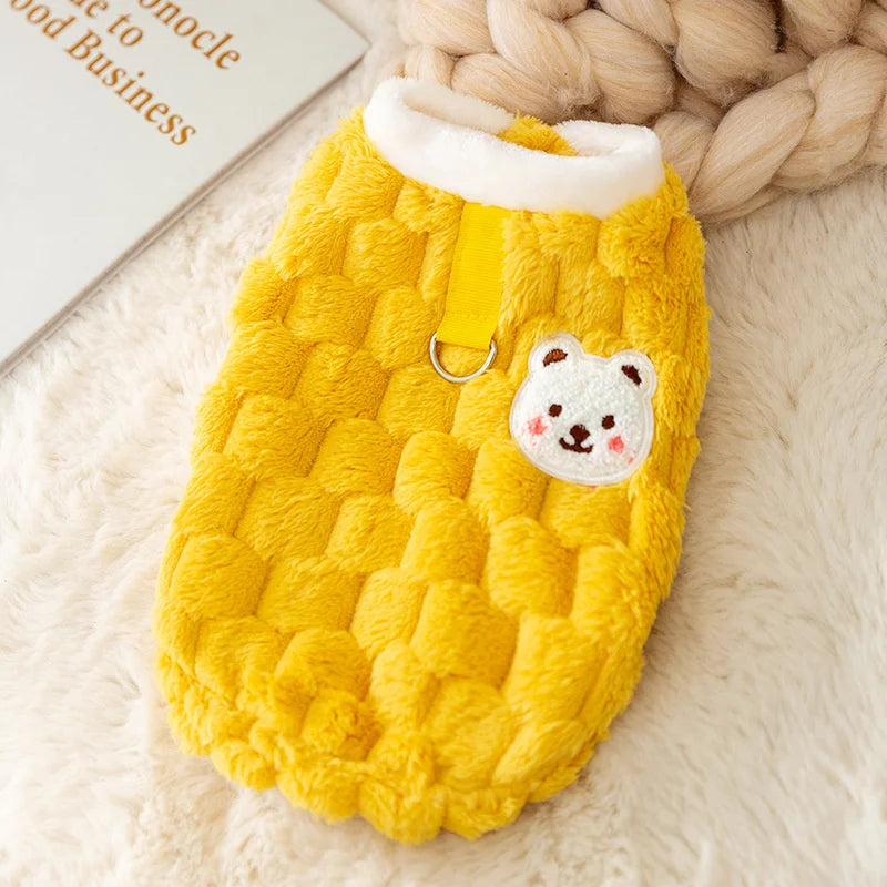 Fleece Button Jacket for Cats & Small Dogs