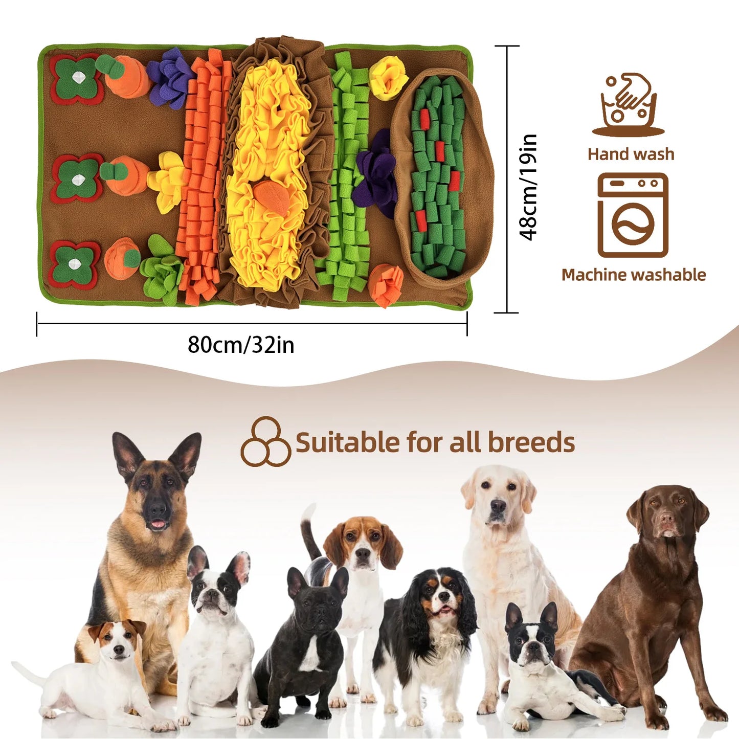 Dog Sniffing Mat – Slow Feeder & Enrichment Blanket