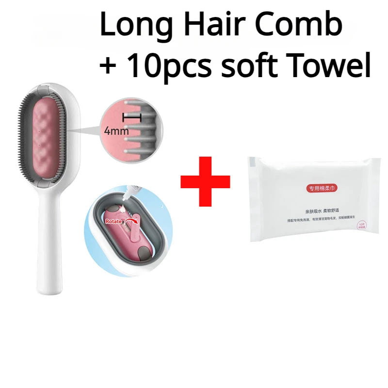 Brosse de retrait de poils d'animaux double face