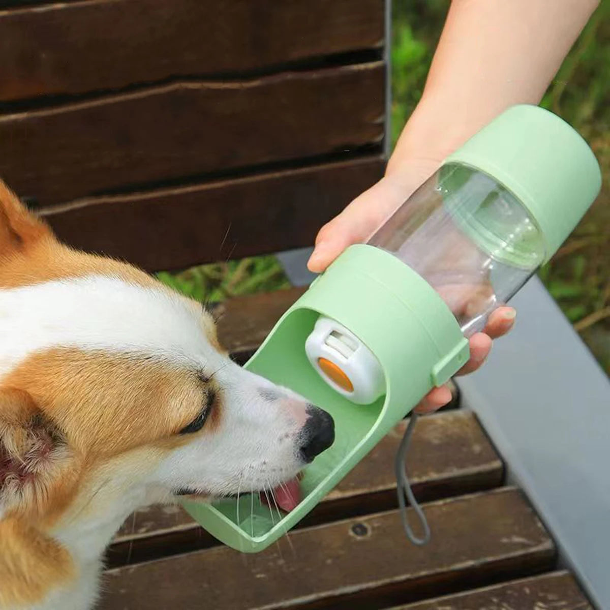 2-in-1 Portable Pet Water Bottle & Food Container – Travel Feeder for Dogs & Cats