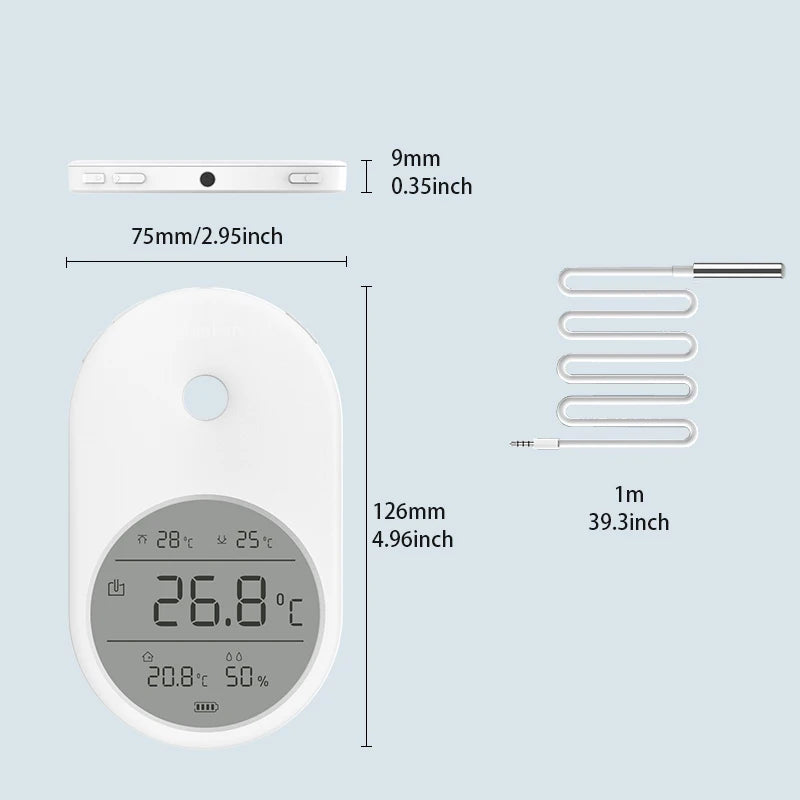 3-in-1 Digital Aquarium Thermometer with LCD Screen & Temperature Alarm