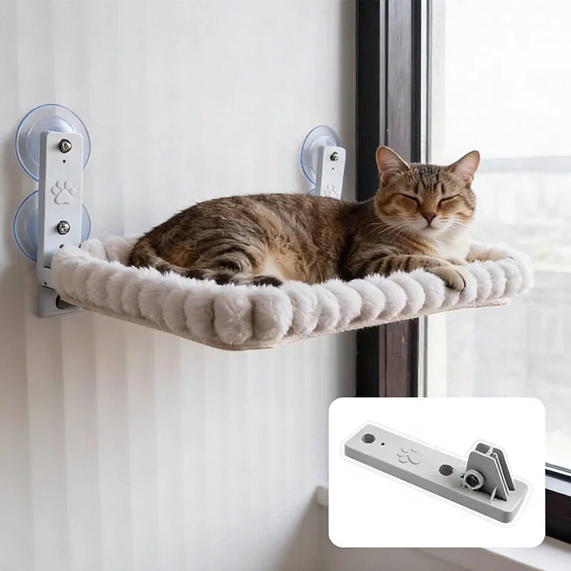 Heavy-Duty Cat Window Perch – Extra-Large Suction Cup Hammock for Big Cats