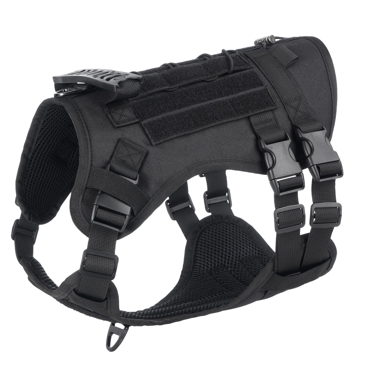 Harnais Tactique pour Chien avec Sangle de Poitrine et Boucle de Renfort