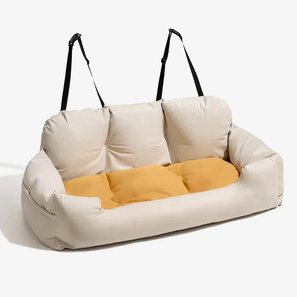 Rear Seat Dog Travel Bed with Removable Cover