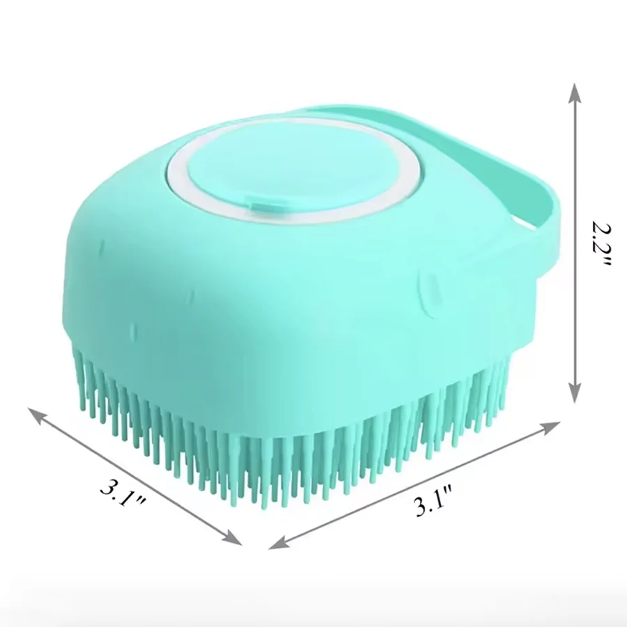2-in-1 Silicone Pet Bath Brush & Massage Comb
