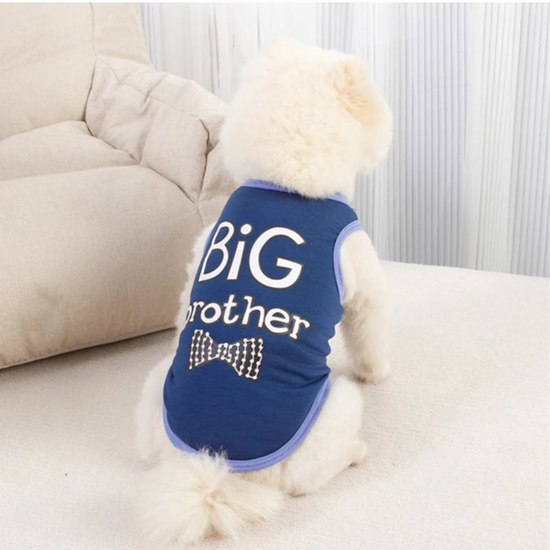 Letter Print Sleeveless Vest for Small Dogs