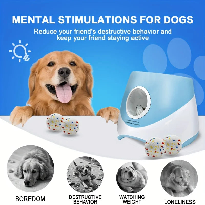 Automatic Dog Ball Launcher with 3 ETPU Balls
