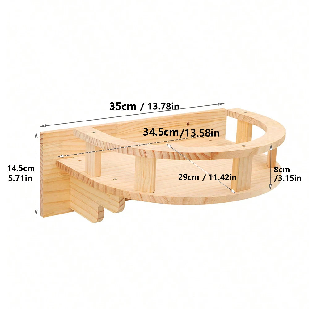 Wall-Mounted Cat Climbing Shelf & Hammock Set