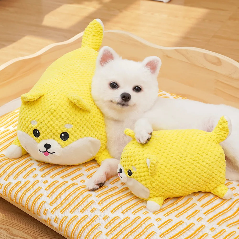 Plush Animal Dog Toy – Bite-Resistant Squeaky Comfort Toy