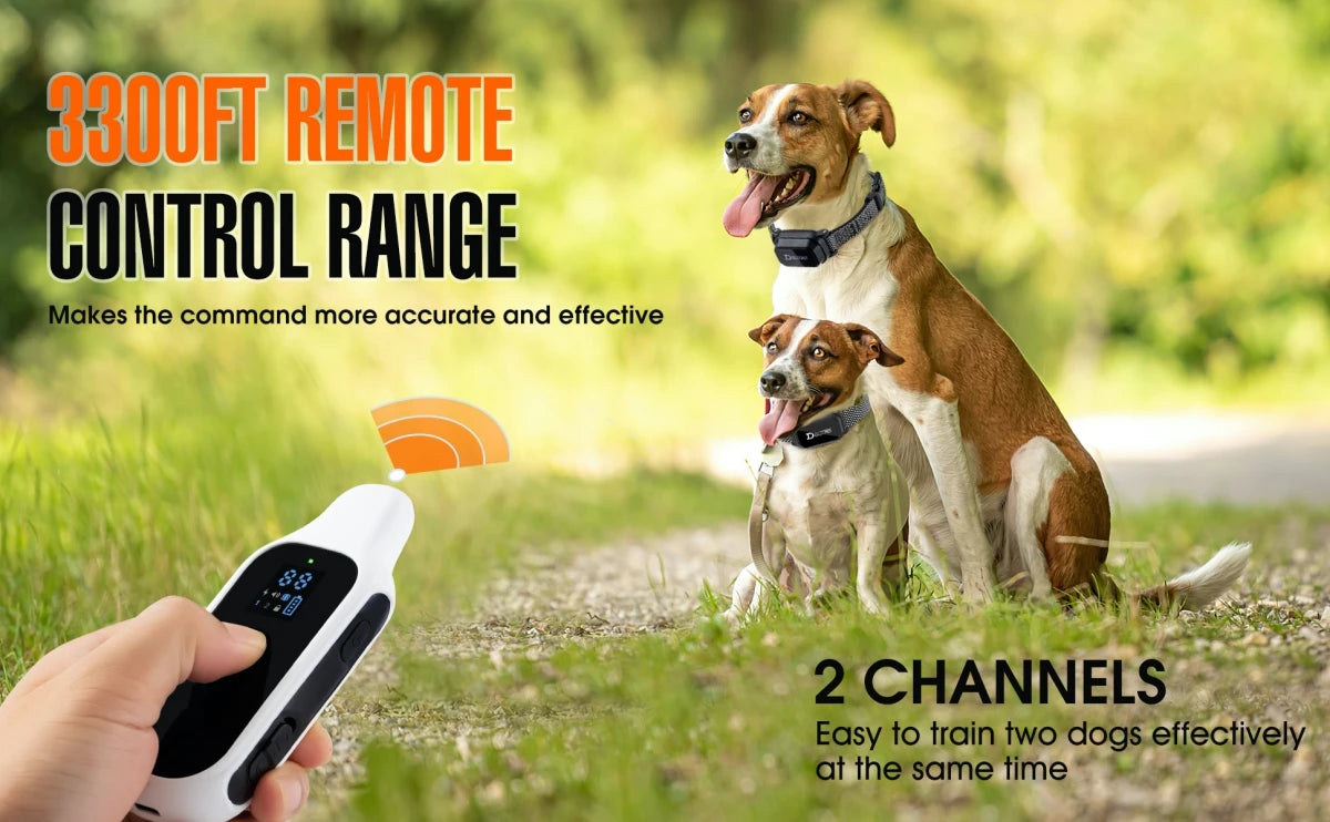 Digital Remote Dog Training Collar — 800m Range, LCD Display & Waterproof