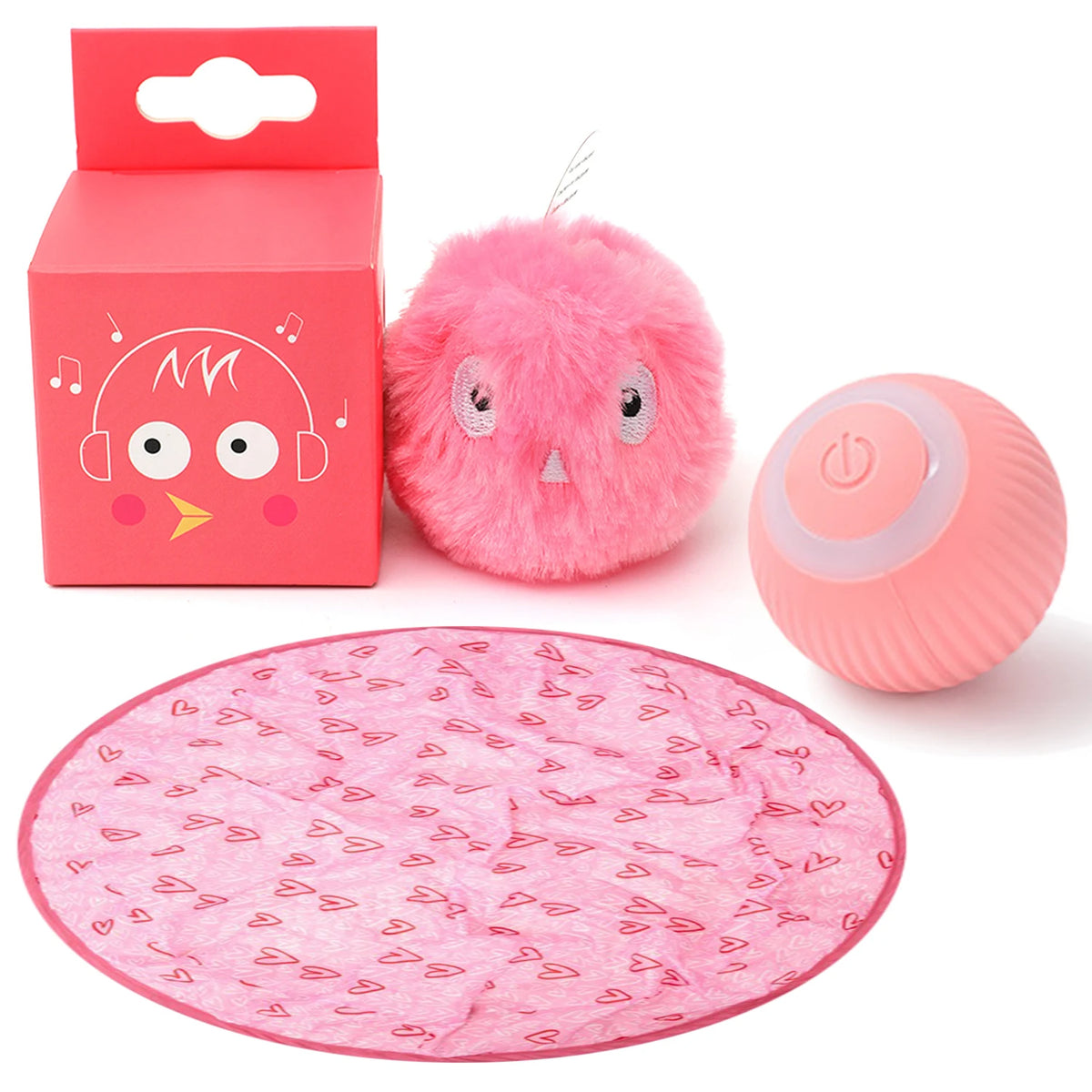 Electric Hide & Seek Rolling Ball Cat Toy with Hunting Cover