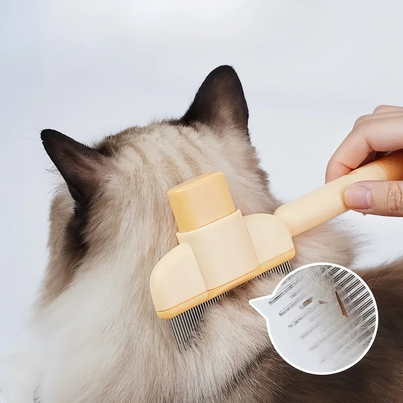 Pet Hair Remover Brush - Grooming Comb for Long-Haired Dogs & Cats