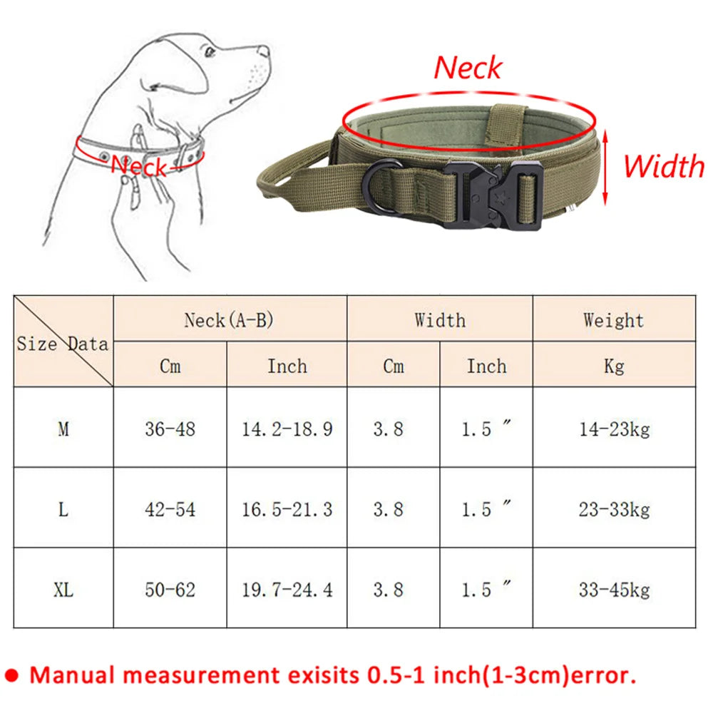 Durable Nylon Dog Collar & Leash Set for Large Dogs