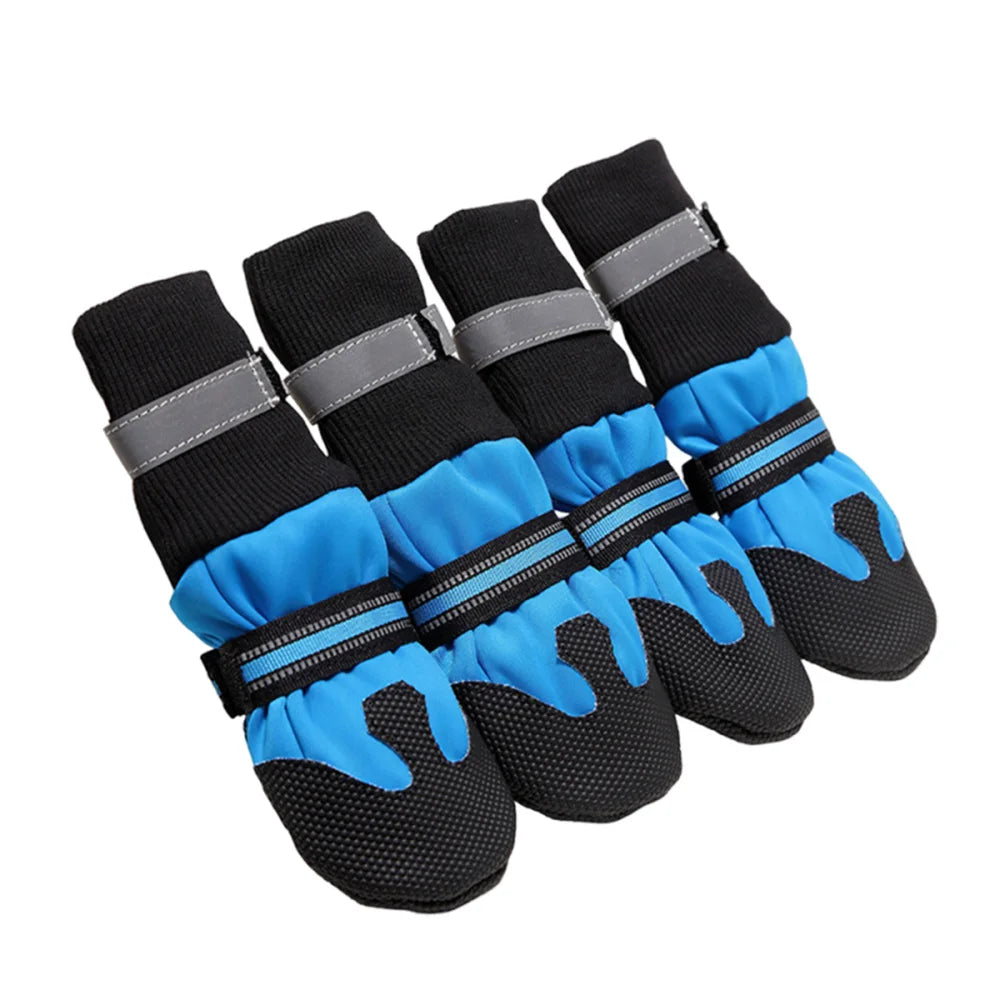 Waterproof Reflective Dog Ankle Boots with Cotton Lining