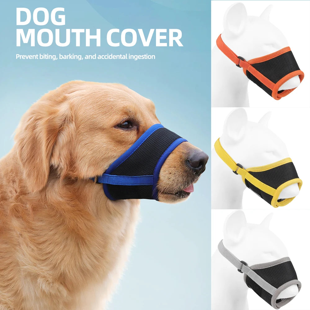 Adjustable Breathable Mesh Dog Muzzle