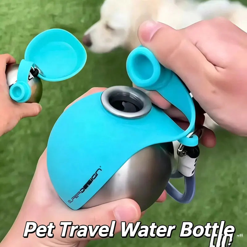 Portable Stainless Steel Water Dispenser for Dogs