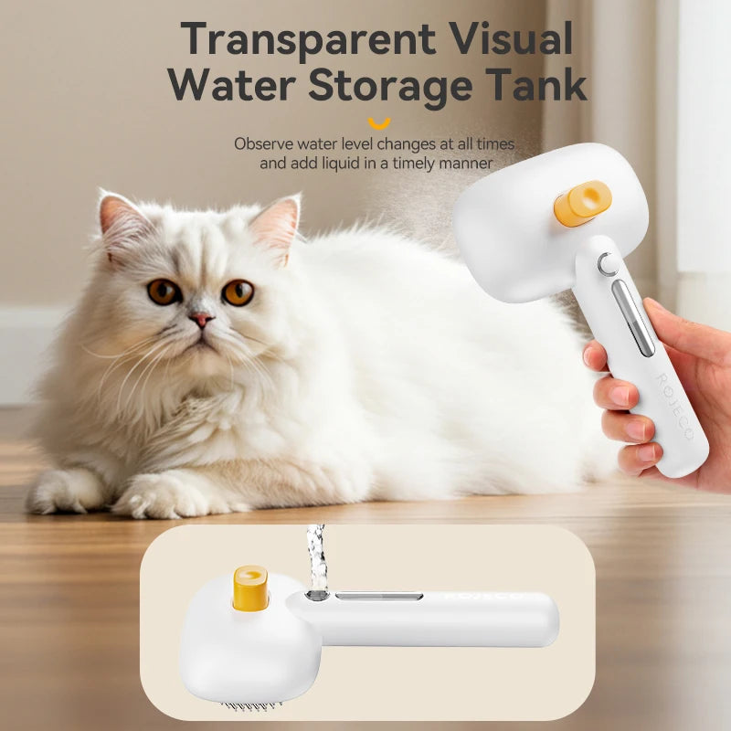 Electric Steam Spray Grooming Brush for Dogs & Cats