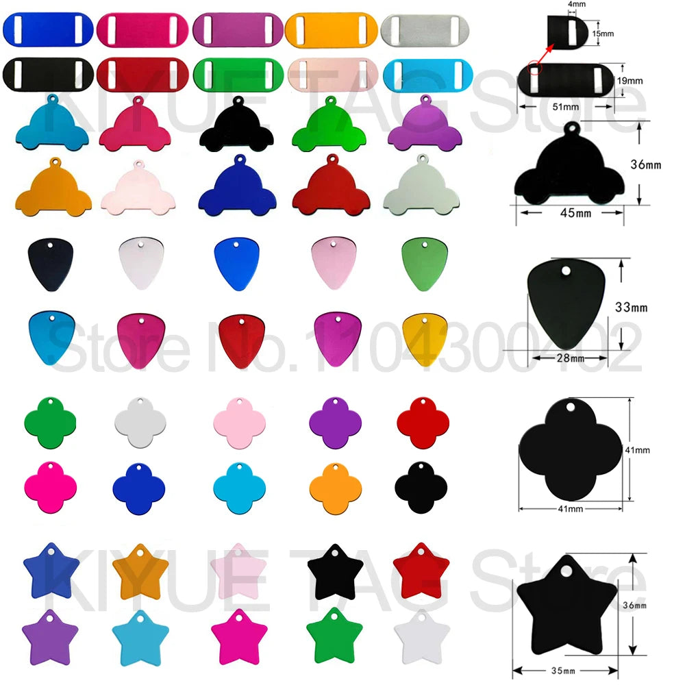 Personalised Aluminium Pet ID Tags – Pack of 100