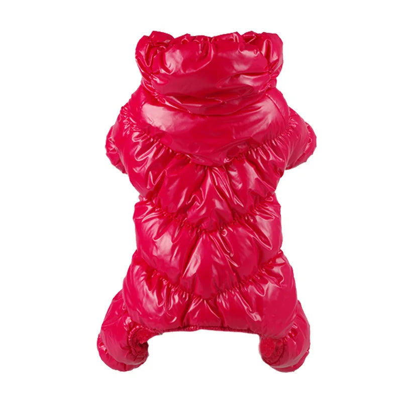Winter Down Jumpsuit for Small Dogs | Padded All-in-One Dog Coat