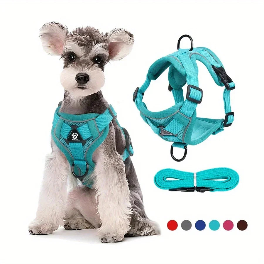 No-Pull Reflective Pet Harness and Leash Set