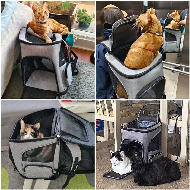 Foldable Cat Carrier Backpack