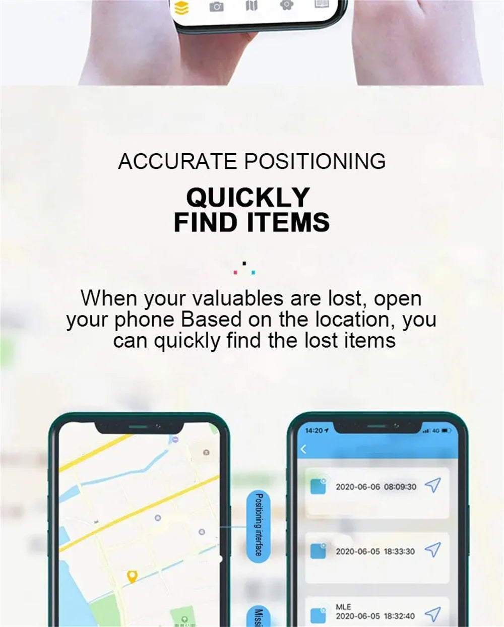 S03 Mini Bluetooth Tracker with Selfie Shutter & Voice Recording