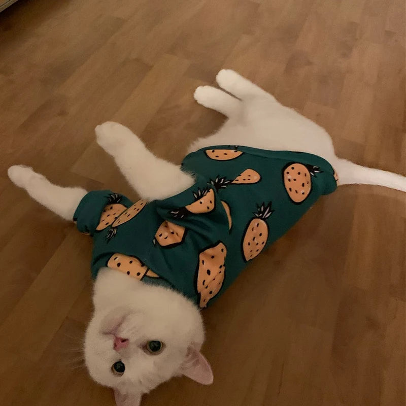 Printed Fleece Cat Jumper