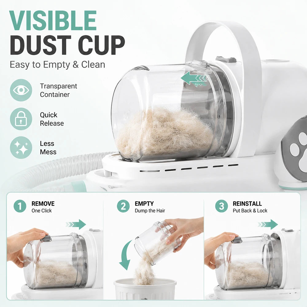 Pet Grooming Vacuum & Clipper Kit