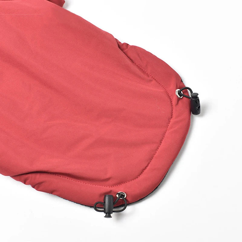 Imperméable pour chien à capuche avec liseré réfléchissant