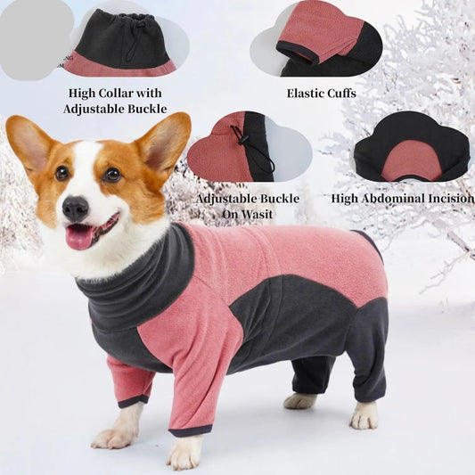 Soft Fleece Dog Winter Onesie