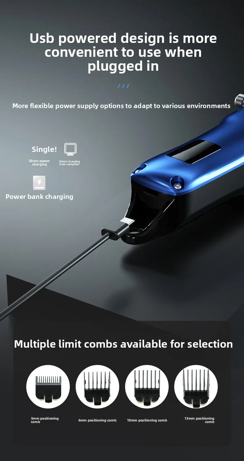 Professional Cordless Pet Grooming Clipper with LCD Display — Ultra-Quiet