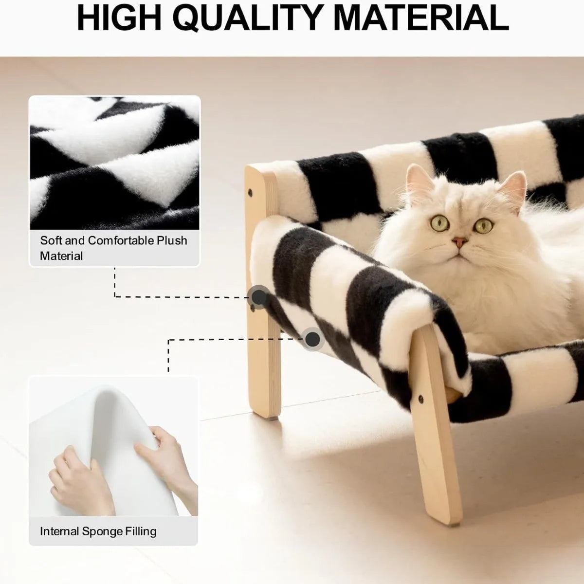Raised Plush Pet Sofa Bed