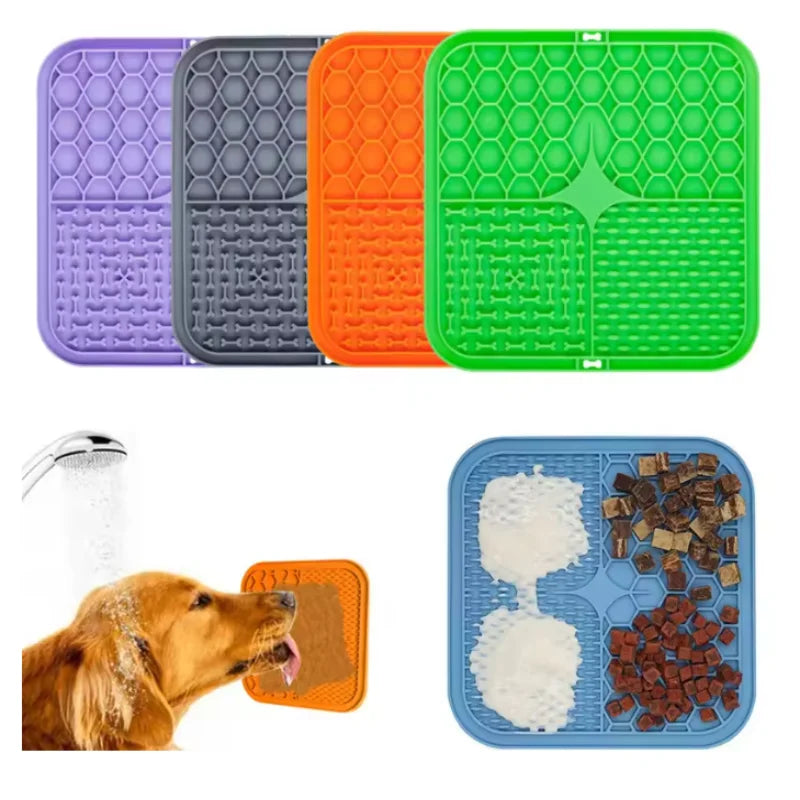Silicone Lick Mat for Dogs — Slow Feeder, Bath Distraction & Training