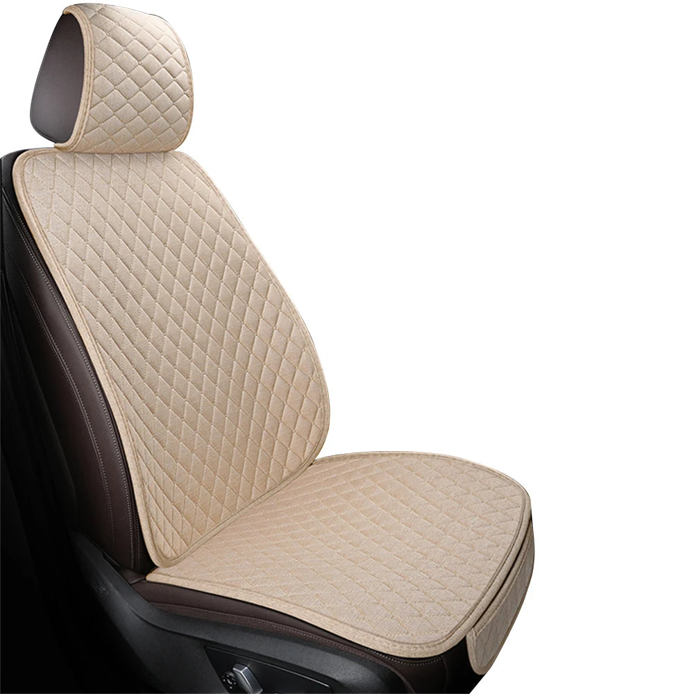 Universal Breathable Flax Car Seat Cover & Cushion Protector